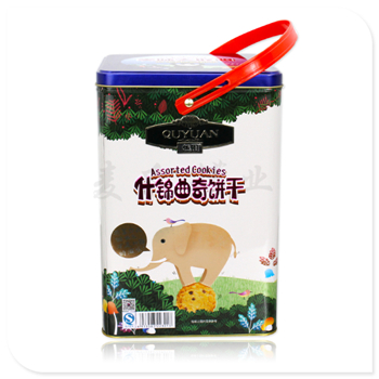曲奇手提鐵罐,定制餅干鐵盒子,大號食品鐵罐廠家