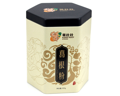 六邊形葛根粉包裝鐵罐 六邊形葛根粉包裝鐵罐