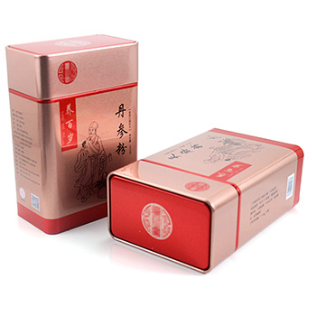 丹參粉長(zhǎng)方形金屬鐵盒_保健品鐵盒包裝定制廠家