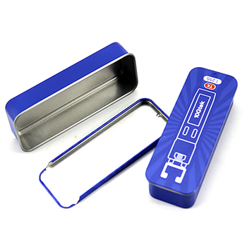 長(zhǎng)方形滑蓋開(kāi)窗推拉鐵盒定制_馬口鐵U盤(pán)鐵盒包裝廠家